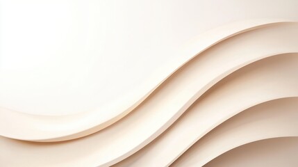 Soft Curved Lines Background Featuring Warm Beige Tones and Subtle Texture Ideal for Modern Design, Minimalist Aesthetics, and Elegant Decor Applications
