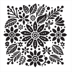 Seamless pattern with element floral background