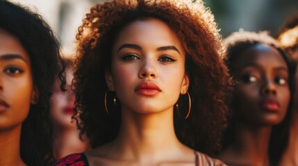 Fototapeta premium Confident Women of Diverse Beauty Standing Together