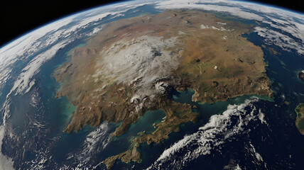 earth on the sky