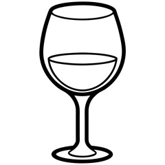 Wine Glass Outline Design