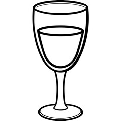 Wine Glass Outline Design