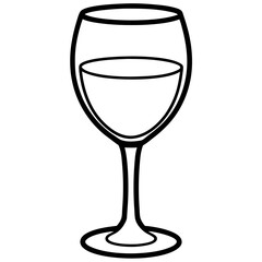 Wine Glass Outline Design