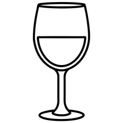 Wine Glass Outline Design