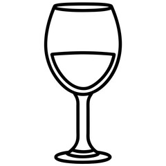 Wine Glass Outline Design