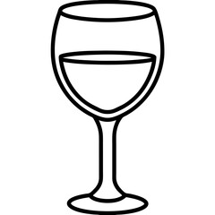 Wine Glass Outline Design