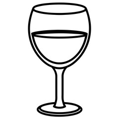 Wine Glass Outline Design