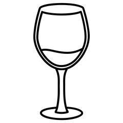 Wine Glass Outline Design