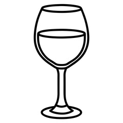 Wine Glass Outline Design