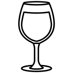 Wine Glass Outline Design