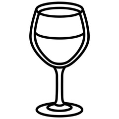 Wine Glass Outline Design
