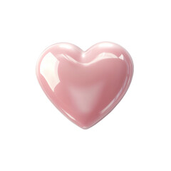 Fototapeta premium 3D pink heart outline icon with a soft and smooth texture, featuring a minimalist design perfect for digital art and love-themed illustrations. Isolated on transparent background, png.