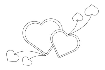 WebLove shape continuous one line art drawing of hard shape outline line vector  illustration