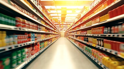 Aisle with international foods diverse products Scene Styles