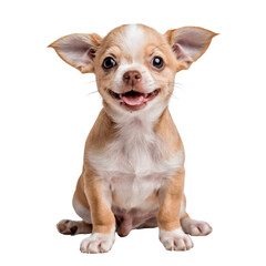 Obraz premium Playful Light Brown Chihuahua Puppy with Expressive Eyes