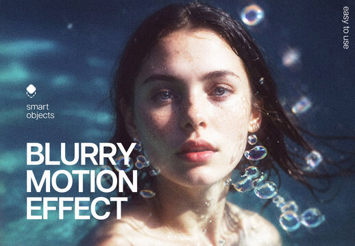 Blurred Motion Photo Effect Mockup
