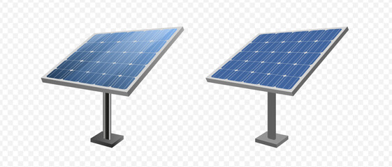 A high-quality realistic isometric solar panels. Home Solar battery panel. Green technology. Clean renewable energy. Eco energy