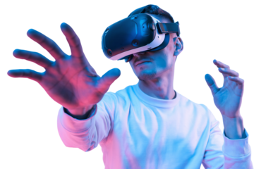 Immersive Virtual Reality Experience with Colorful Lighting