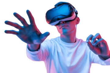 Immersive Virtual Reality Experience with Colorful Lighting