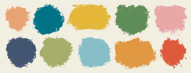 set of grunge paint, ink brush strokes. brush collection isolated on white background. Trendy brush stroke or ink paint,grunge backdrop, dirt banner,watercolor design and dirty texture