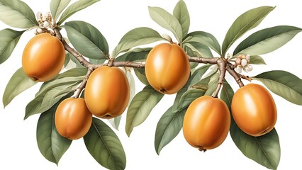 loquats on branch