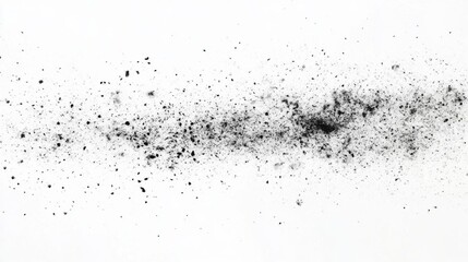 Obraz premium Black powder explosion isolated on white background. Abstract black dust cloud texture.