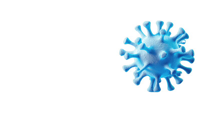 Blue Coronavirus Model on Black Background Representing Viruses and Infectious Diseases in Medical Research