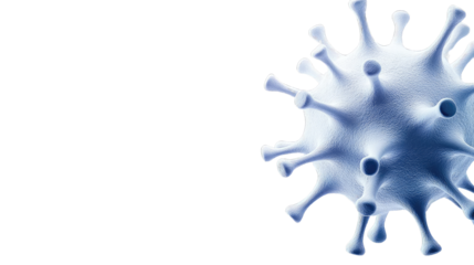 Detailed 3D Render of a Virus Structure with Pronounced Spikes on a Dark Background for Scientific Use