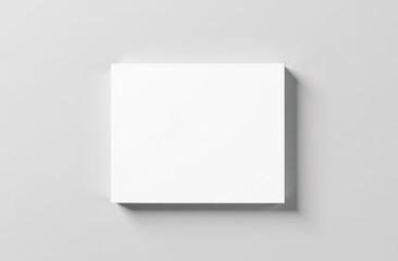 Simple Blank White Card Mockup on a Soft Gray Background with Clean Shadows
