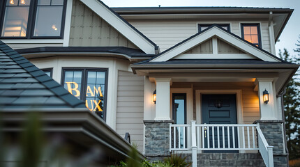 Luxury Modern Home Exterior Design: Elegant Facade and Landscaping