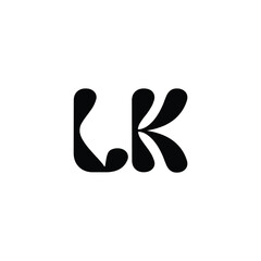 LK monogram logo design letter text name symbol monochrome logotype alphabet character simple logo