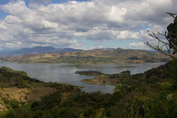 El Salvador landscape on a cloudy summer day