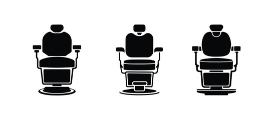 barber chair illustration on white background. barbershop chair vector. Salon chair art.