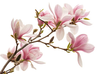 Obraz premium A photo featuring a branch of pink flowered magnolia
