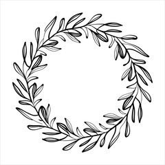 Beautiful Wreath Flower Vector Illustration
