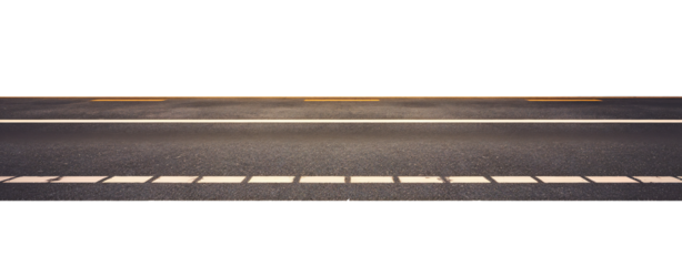 Well-Maintained Asphalt Road with Clear Lane Markings
