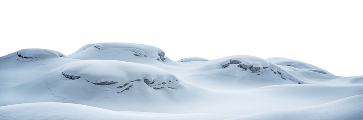 Pristine Snowy Landscape with Gentle Undulating Mounds
