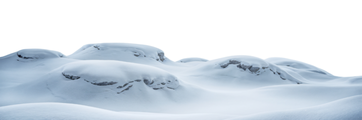Pristine Snowy Landscape with Gentle Undulating Mounds