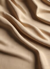 Beige linen fabric with intricate stitching and natural fibers, linen, natural fiber
