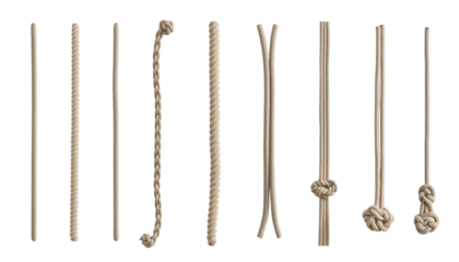 Vertical Arrangement of Colorful Twisted and Knotted Ropes