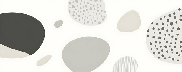 Abstract shapes, neutral tones, website banner