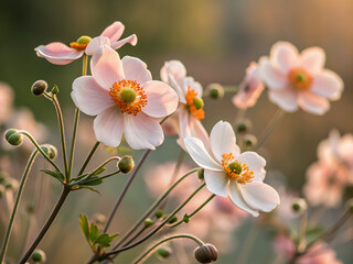 Fototapeta premium A photo of a cluster of delicate flowers