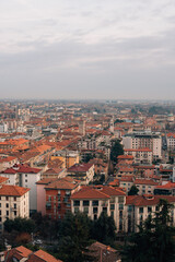 Naklejka premium Panoramic view of Bergamo, Italy. Landscape