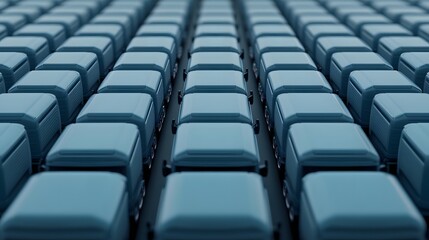 Obraz premium Symmetrical Truck Fleet for Efficient Logistics Management,3D