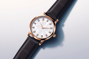 refined luxury rose gold watch with diamond markers, showcasing exquisite craftsmanship and elegance, perfect for those who appreciate sophisticated timepieces.