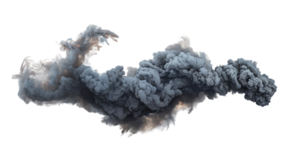Ethereal Gray Smoke Swirling Against a White Background