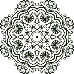 Beautiful flower art and mandala vector design