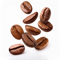 Obraz premium coffee beans isolated on white