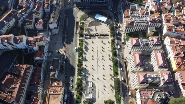 lisboa aerea, vista telhados rio tejo