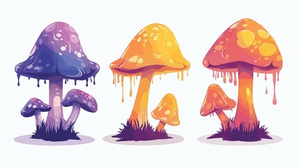 Fantasy Alien Mushroom for Game Design - Vibrant Fungi Concept Art